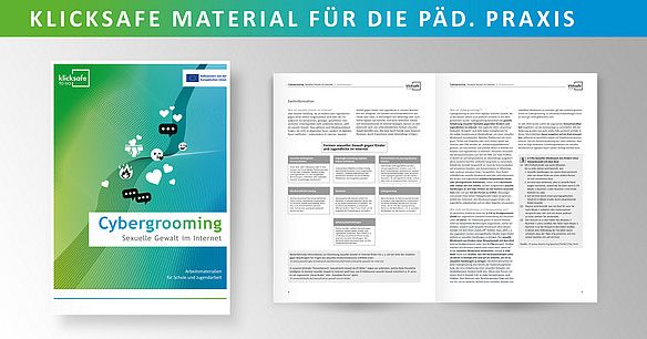 Titelbilv von klicksafe Plakat Cybergrooming – Sexuelle Gewalt im Internet