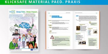 Titelbild zu  klicksafe Material Deep Fake. Deep Impact.